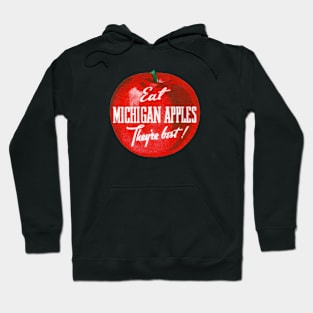 1940s Eat Michigan Apples Hoodie